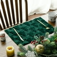 thumbnail image 4 of Sm:)e Green Christmas Tree Soft Plush Faux Fur Placemats 12x18 Inch, Kitchen, Dining Table Decor, Winter Christmas Party Decor, 4 of 6