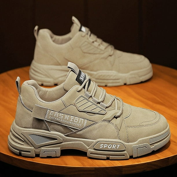 Botas De Lluvia Zapatos de senderismo para hombre con cordones zapatillas de deporte casuales zapatillas de cuero PU para viajes al aire libre Likrtyny Tenis De Mujer Tenis De Hombre