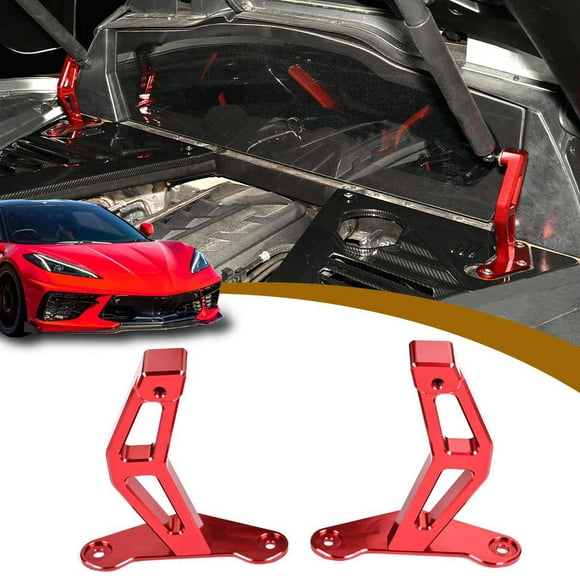 ALLTIMES Hatch Support Brackets for Corvette C8 Stingray, Z06, Z51 or E-Ray 2020+, Red Aluminum Alloy