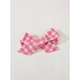 thumbnail image 4 of 2T Baby Girls Dress Toddler Girls Summer Plaid Dress 3T Girls Flying Sleeve Lapel Dress with Headband Pink, 4 of 7