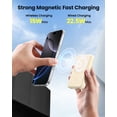 thumbnail image 2 of morfec Magsafe Portable Charger, 12000mAh Magnetic Wireless Power Bank with 20W PD Fast Charging, Slim Wireless Battery Pack Compatible with iPhone 17/16/15/14/13 Series, Yellow, 2 of 7