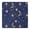 Blue Gold Sun, variant on Blue Skull Floral Pattern Square Fitted Tablecloth with Elastic Edge,Square Table Cover,Washable Elastic Table Cover for Home Kitchen Party Decor 34"x34"