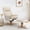 White, variant on Sailvan Black Dining Chairs Set of 6, Mid Century Leather Dining Chairs For Kitchen, Modern Living Room Chairs With Adjustable Feetpads, Easy Assembly, 300LBS