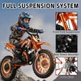 thumbnail image 5 of 49cc 2-Stroke Kids Dirt Bike, Gas Powered Mini Dirt Bike for Boys and Girls 5-13, Motorcycle with 25mph Max Speed, 2.5-10" Off Road Tires, Front and Rear Suspension & Dual Disc Brakes, Orange, 5 of 8