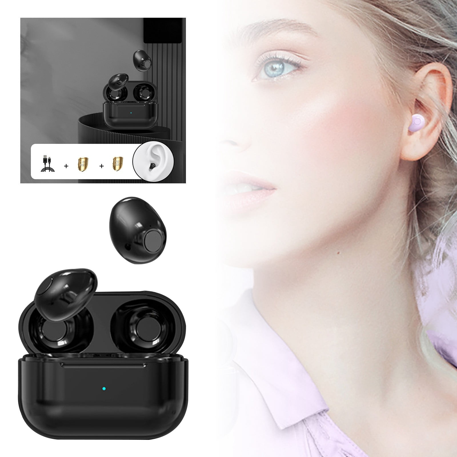 Earbuds with Low Latency Long Battery Life Mini Design and Comfortable Sleep Wear