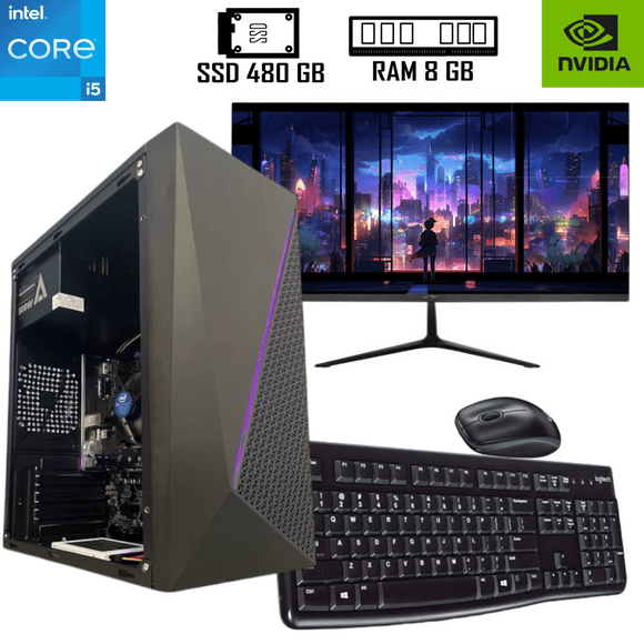 PC gamer i5 12400F Intel  RAM de 8GB SSD 240GB Nvidia monitor 19.5"