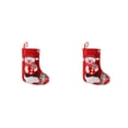 thumbnail image 2 of Cateissary Calcetín de Navidad Atmósferas Vacaciones Navidad Chimenea Regalo Bolsa de dulces Tela no tejida Adorno al aire libre Decoración de Muñeco de nieve 2piezas, 2 of 6