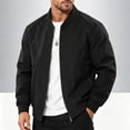 thumbnail image 2 of Agkizg Men's Fall Winter Jackets, Solid Lightweight Zip Up Jacket Long Sleeve Casual Outerwear with Zipper Side Pockets, 2 of 6