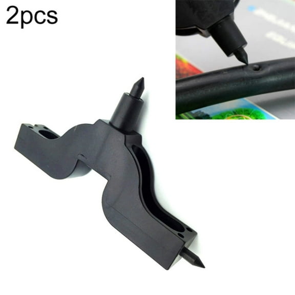 2 PCS Dripper PE Pipe Mountain-shaped Hole Punch – Garden Irrigation Opening Tool (Black)