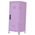 thumbnail image 2 of Stgfyxgs Mini Cosmetics Organizer Iron Cabinet 10.5x10.5x27cm Sturdy for Bedroom Office Dustproof Versatile Storage Box with Flip Door Purple, 2 of 9
