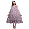 thumbnail image 1 of Bimba Chemises de Nuit en Coton Colorées Lavande Papillons pour Femmes Mi-Mollet Imprimées Robe de Nuit Grande, 1 of 6