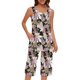 thumbnail image 2 of Conjunto de Ropa de Salón para Mujer Cuello Redondo Blusa sin Mangas Sólida Y Pantalones Cortos de Cintura Elástica Pantalones, Pantalones Cortos de Verano para Mujeres, 2 of 7