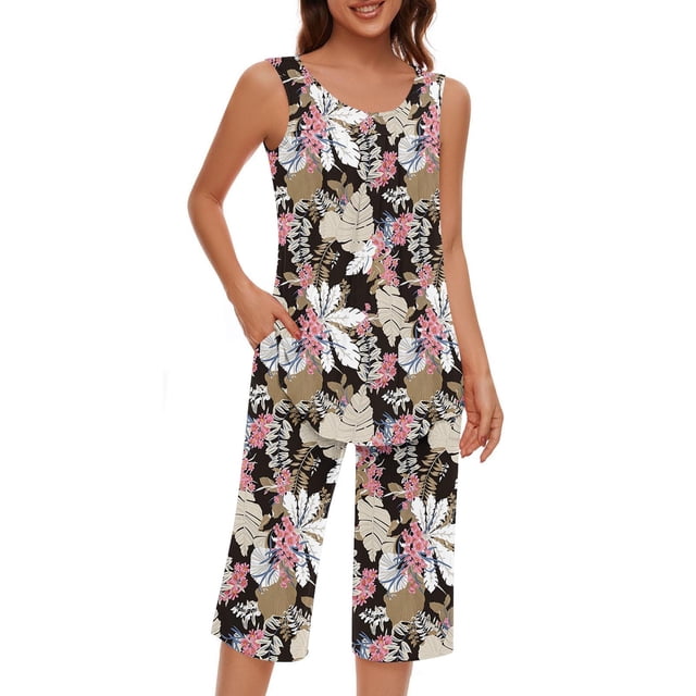 Baikeli Spring Sale 2024 Two Piece Outfits for Women Plus Size Suits Striped Tops Drawstring Waist Pants Jogger Sets with Pockets Womens Pant Suit