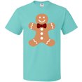 thumbnail image 3 of Inktastic Cute Gingerbread Man with Red Plaid Bowtie T-Shirt, 3 of 5