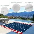 thumbnail image 4 of Fsddascl Independence Day American Flag Outdoor Rug for Patio/Deck/Porch, Non-Slip Large Area Rug 5 x 8 Ft, White Star Red Stripes Indoor Outdoor Rugs Washable Area Rugs, Camping Rug Carpet, 4 of 5