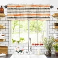 thumbnail image 3 of Abstract Art Valances for Windows Orange Grey Oil Painting Watercolor Modern Art Rod Pocket Curtain Valance Window Treatment Short Curtains for Kitchen Living Room, 58"x16", 3 of 5