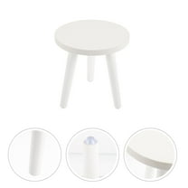 DEMACRIO 1Pcs White Wood Round Tall Plant Pot Stand for Indoor Flower Pot Holders 20x20x20in