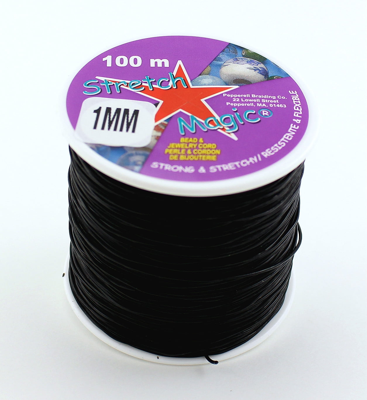 1mm Black Stretch Magic Bulk Bead & Jewelry Cord 100 Meter Roll