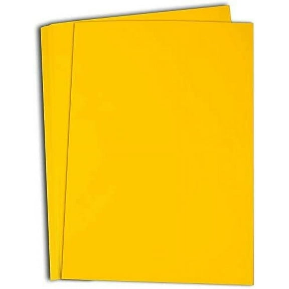 Hamilco Colored Cardstock Paper 11x17" Sunflower Yellow Color Card Stock Paper 50 Pack