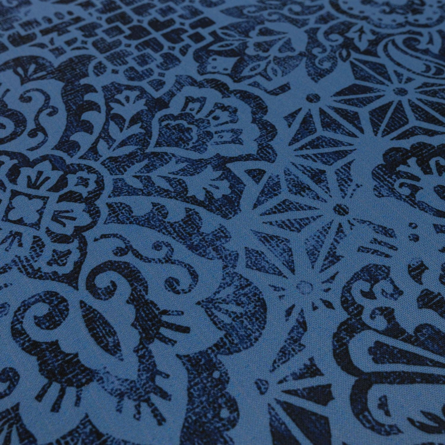 Mohawk Home - Tapis de cuisine bleu de 45,7 cm × 76,2 cm (1 pi 6 po × 2 pi 6 po) Damask Nouveau