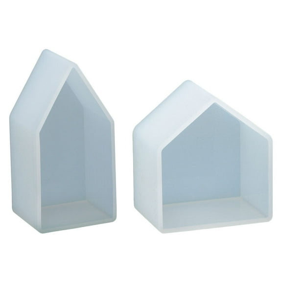 Dytern DIY 2Pcs Silicone DIY Molds Creative House Shaped Molds Decorative Craft Molds