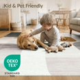 thumbnail image 4 of ODIKA 8'x10' Washable Area Rug Non-Shedding, Easy Care, Plush Abstract Contemporary Brushstroke Neutral Watercolor Large for King Size Bedroom Under Bed, Master Suite, 4 of 7