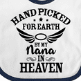 thumbnail image 4 of Inktastic Handpicked for Earth by My Nana in Heaven with Angel Wings Boys or Girls Baby Bib, 4 of 4
