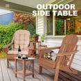 thumbnail image 7 of Nalone End Table Adirondack Small Side Table 16.5" Outdoor HDPE Plastic Small End Table for Home Living Room Bedroom Patio Farmhouse (Teak), 7 of 7