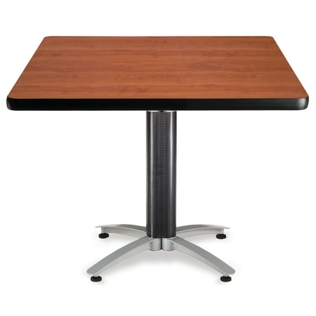 Restaurant Furniture Tables KMT42SQ-CHY restaurant Furniture 42 Inch Multi-Purpose Mesh Base laminate top cafeteria Bar CHERRY SQUARE Table ()
