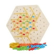 thumbnail image 4 of Juego de mesa triangular, rompecabezas de ajedrez con cadena, juego de mesa de estrategia de coordinación ocular manual, juguete Montessori para, 4 of 9