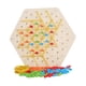 thumbnail image 4 of Juego de mesa triangular, juego de rompecabezas de ajedrez con cadena, juego de mesa de estrategia de coordinación ocular manual, juguete Montessori, 4 of 9