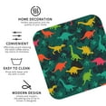 thumbnail image 3 of Fuzoiu Colorful Dinosaurs Print Leather Coasters Set,Drink Coasters Set of 4,for Tabletop Protection, Durable PVC Coasters,Home Décor and Housewarming Gift-Square, 3 of 6