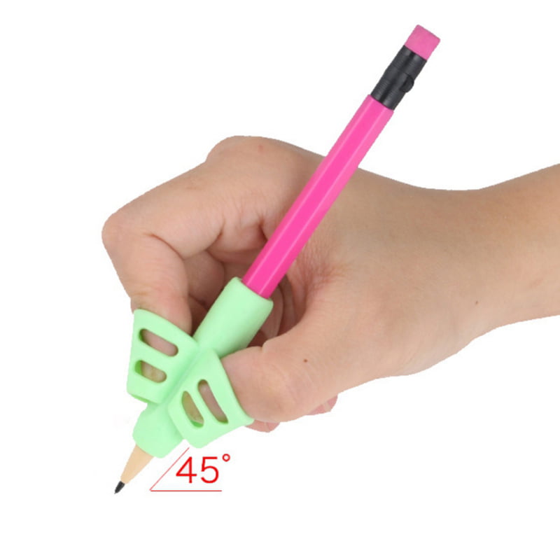 4PCS Kids Pencil Holder Pen Aid Grip Posture Correction Help Learn Writing Tool 