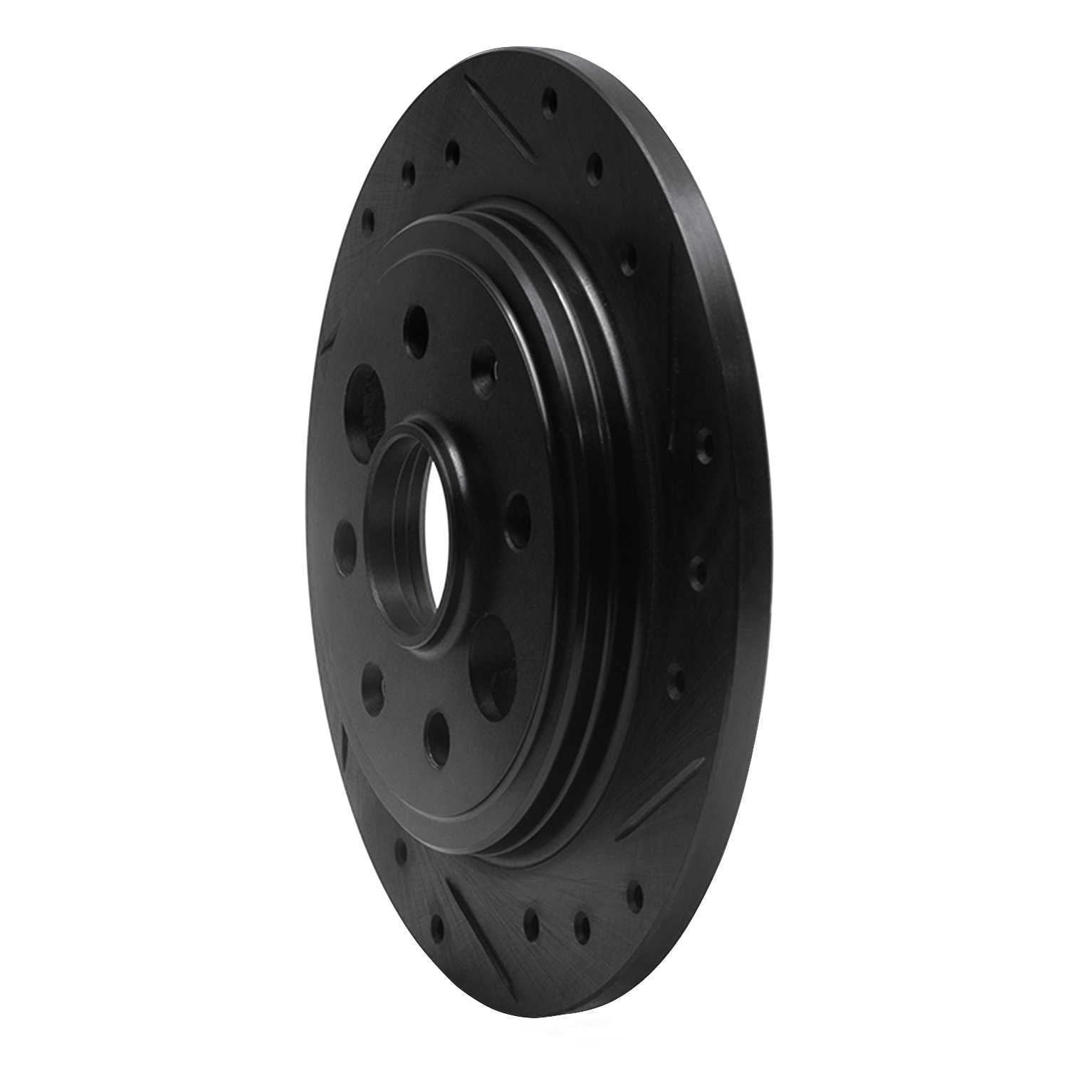 Dynamic Friction Company 633-58000R DFC Brake Rotor - Drilled And Slotted - Black
