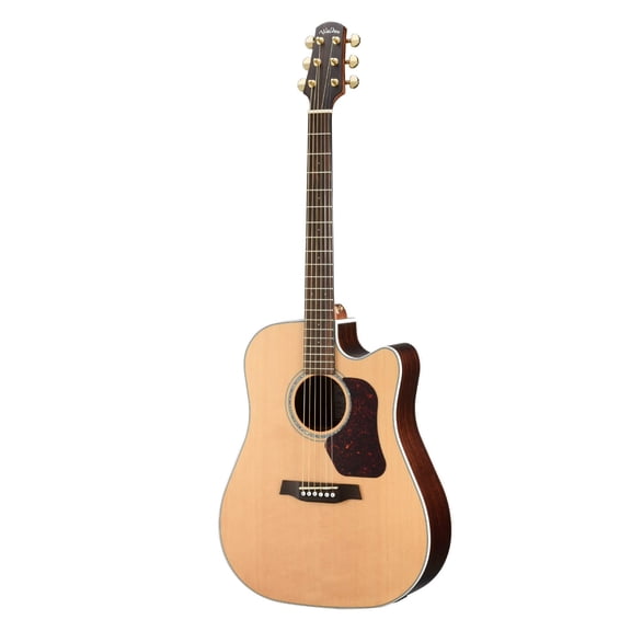 Walden Natura Solid Sitka Top/Rosewood Dreadought Acoustic Cutaway-Electric Satin Natural