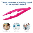 thumbnail image 5 of Uxcell 4" First Aid Tweezers, 10 Pcs Plastic Bead Craft Tweezers, Rose Red, 5 of 6