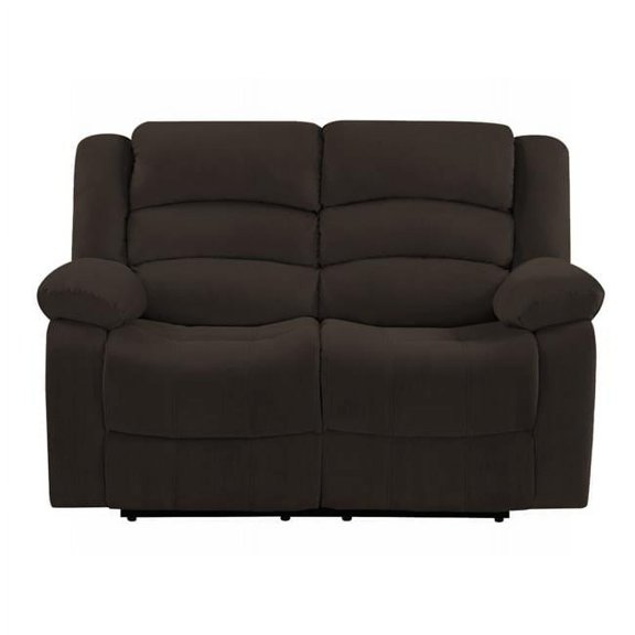 Home Roots 329368 Contemporary Fabric Loveseat, Brown - 40 in.