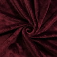 thumbnail image 4 of All Season Soft Lightweight Flannel Fleece Blankets for Couch or Bed  Burgundy King, 4 of 6