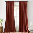 thumbnail image 2 of Cortinas Stangh de terciopelo rojo oxidado 132 x 213 cm (ancho x largo), 2 paneles, 2 of 8