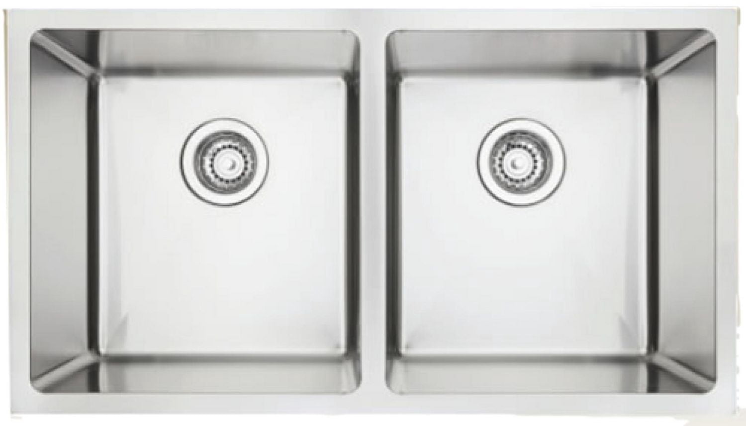 American Imaginations 28 pouces. Évier de cuisine en acier inoxydable approuvé par W CSA avec 2 cuves et calibre 18