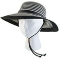 thumbnail image 2 of 422BW Medium Women's Black and White Wide Brim Hat, 2 of 3