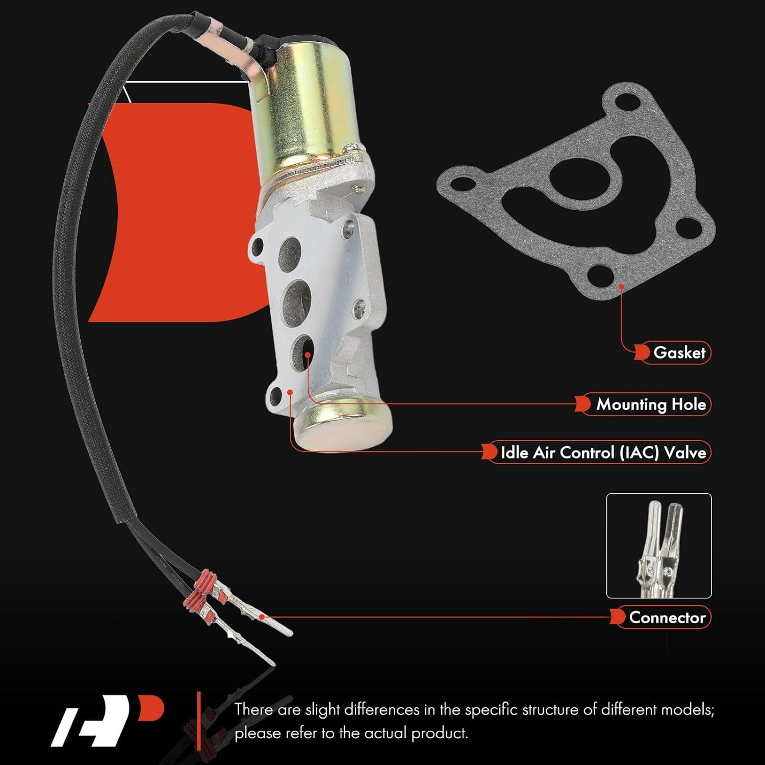 A-Premium Fuel Injection Idle Air Control Valve Compatible with Nissan D21 1990-1994, Pickup 1995-1997 2.4L, Replace# 237810F320, 237810F321