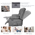 thumbnail image 4 of AECOJOY 3 Pieces Recliner Sofa Set with Massage Heated Function, Home Theater Seating Leather Couch Set with Side Pockets, Gray, 4 of 8