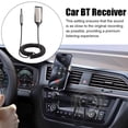 thumbnail image 3 of Bluetooth 5.3 Car Receiver Adapter, Hands-Free Auto Kit with Aux Audio 3.5mm Jack, Wireless Music Streaming & Calls, Clear Sound Quality, USB Powered, Compact Black, 3 of 8