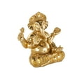 thumbnail image 6 of 11" x 11" Gold Resin Ganesh Sculpture with Mosaic Details, by DecMode, 6 of 9