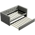 thumbnail image 6 of Veryke Twin Size Fabric Upholstered Sofa Daybed with Trundle, Gray, 6 of 12