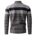 thumbnail image 2 of ZUKMRJPC Men's Quarter Zip Sweaters Long Sleeve Slim Fit Vintage Pullover Sweater Fashion Mock Neck Fleece Thickened Warm Knit Tops, 2 of 3