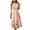 Pink, variant on Fesfesfes Women Dress Lapel Printing Three Quarter Sleeves High Waist Lacing Bow Belt Dress Under $10