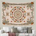 thumbnail image 4 of DaShan Bohemian Tapestry Wall Hanging,Mandala Floral Medallion Backdrop for Girls Bedroom Living Room Dorm,60"Wx50"L, 4 of 5
