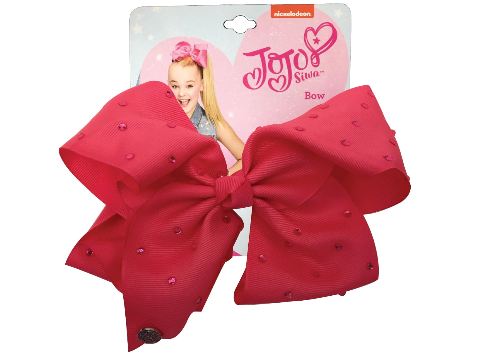 H.E.R - JoJo Siwa Rhinestone Pink Hair Bow - Walmart.com